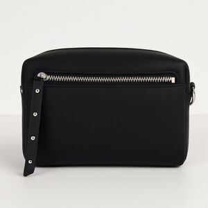 Women Crossbody Bag Shoulder Purse Black with Removable Strap Multi Pocket